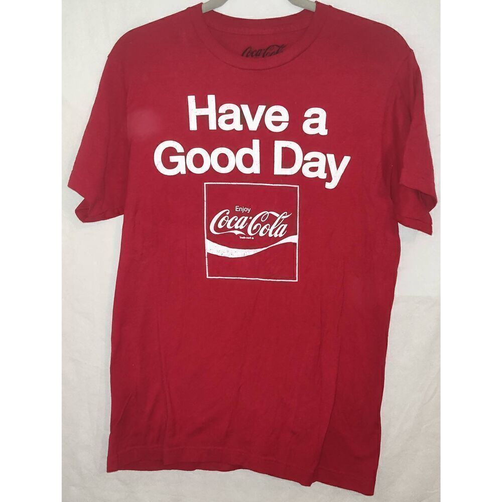 Coca-Cola HAVE A GOOD DAY Enjoy Coca-Cola red t-shirt Size medium